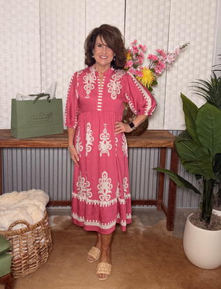 Umgee Border Midi Dress
