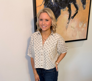 Hyfve Oatmeal Polka Dot Top