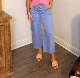 Easel Button Front Jeans
