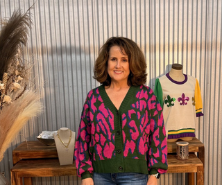 Umgee Bold Leopard Button Up Cardigan