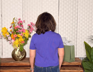 Violet Button Sweater