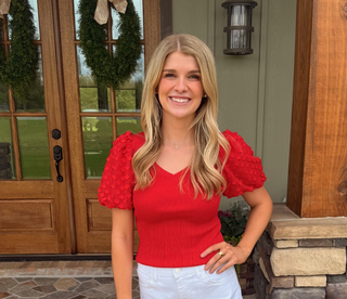 Textured Puff Sleeve Knit Top