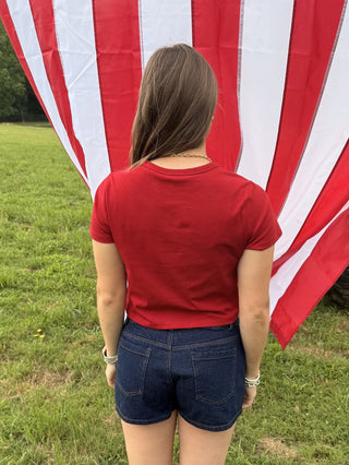 All-American Babe USA Cropped Tee