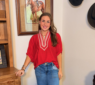 Entro Top with Plaid Trim