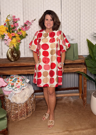 Umgee Fiery Red Dot Dress