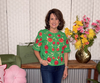 THML Floral Embroidery Detail Top
