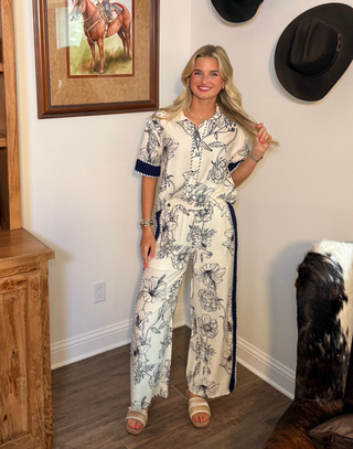 Savannah Toile Two-Piece Set
