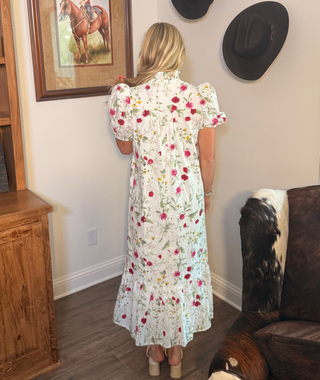 Entro White Floral Maxi