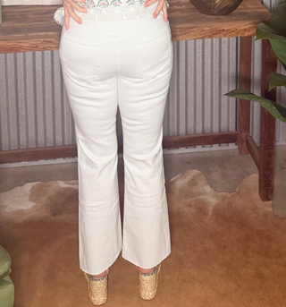 Kut Kelsey High Rise Ankle White