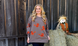 Fantastic Fawn Sequin Witch Sweatshirt