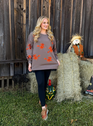 Fantastic Fawn Sequin Witch Sweatshirt