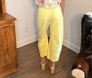 Peach Love Mineral Washed Pastel Mini Barrell Jeans