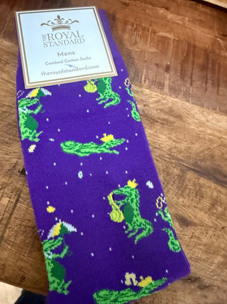 Mardi Gras Mambo Gator Socks