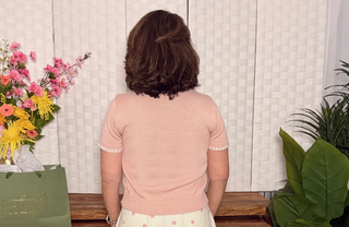 Blush Knit Polo Top