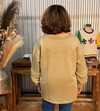 Fantastic Fawn Oversized Sage Sweatshirt