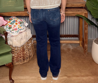 Judy Blue Vintage Wash Thermal Straight Jeans