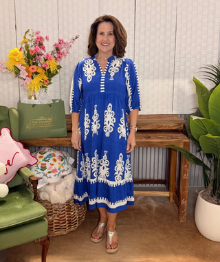 Umgee Border Midi Dress