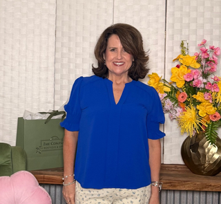 Harper Split-Neck Blouse