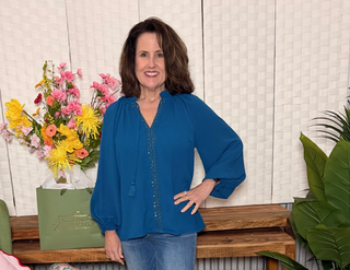 Umgee Beaded Tassel Tie Top