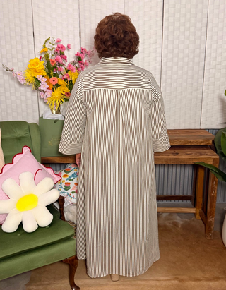 Entro Striped Maxi Dress