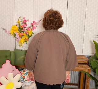 Umgee Cocoa Textured Top