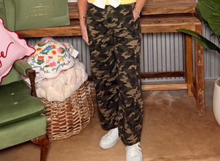 Camo Draw String Wide Leg Pants