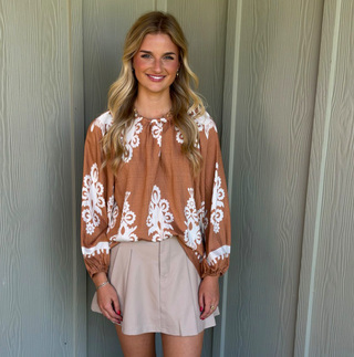 She & Sky Faux Leather Pleated Skirt