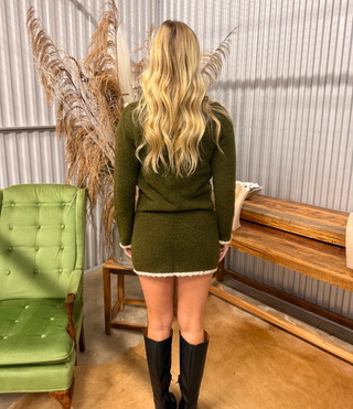 Forest Cozy Chic Sweater & Skirt Set