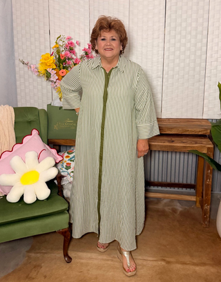 Entro Striped Maxi Dress