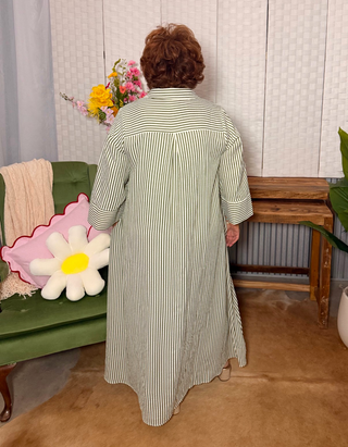 Entro Striped Maxi Dress