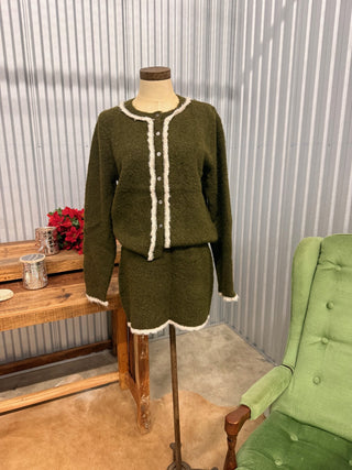Forest Cozy Chic Sweater & Skirt Set