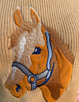 Horse Head Knit Sweater