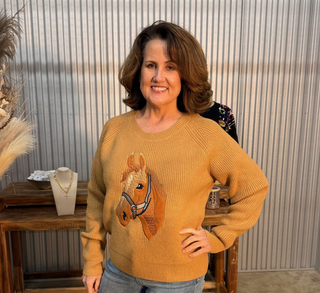 Horse Head Knit Sweater