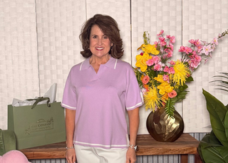 Contrast Hem Sleeve Collared Sweater Top