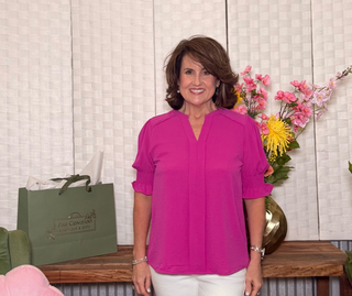 Harper Split-Neck Blouse