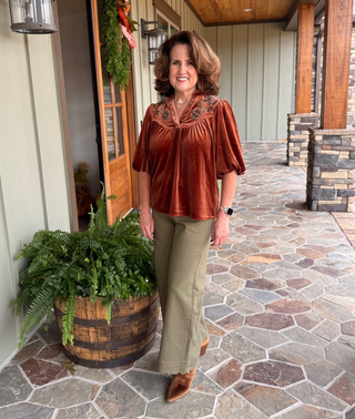 Entro Scallop Hem Wide Leg Pant