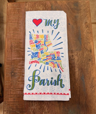 Love My Parish Tea Towel