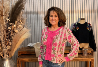 Floral Scalloped Sweater Cardigan