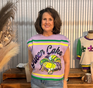 Queen of Sparkles Queen Cake Sweater
