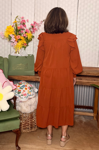 Umgee Ruffle Tiered Midi Dress