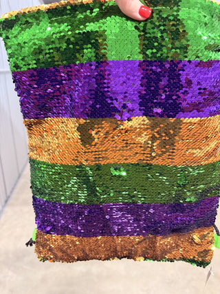 Mardi Gras Sequin Drawstring Bag