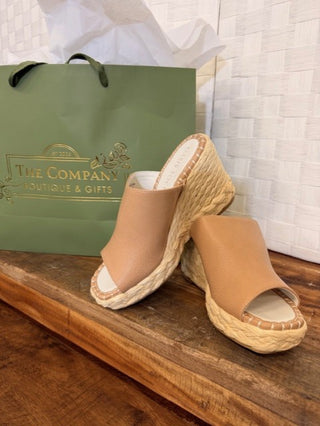 Raina Apricot Espadrille Slip on Wedge