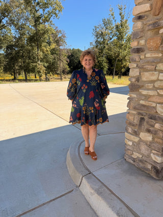 Entro Navy Floral Dress