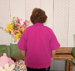 Umgee Textured Popover Blouse