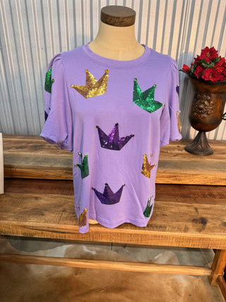 Mary Square Mardi Gras Crown Top