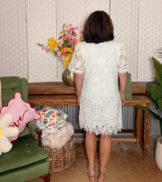 Umgee Coastal Grace Eyelet Dress