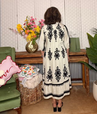 Umgee Border Midi Dress