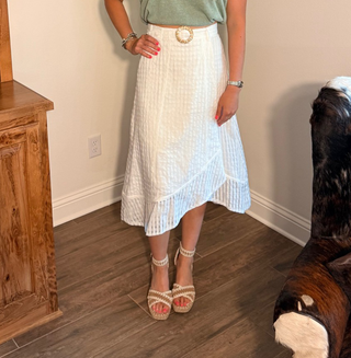 Modern Muse Textured Midi Skirt