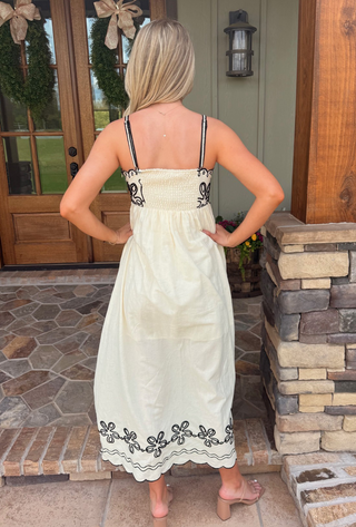 Skies are Blue Sweet Elegance Embroidered Maxi Dress