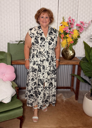 She & Sky Floral Zippered Dress